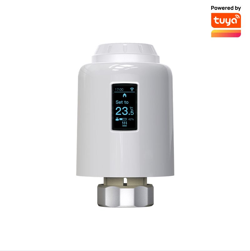 PS602W WiFi Version Of Radiator Electronic Thermostatic Valve Intelligent OLED Radiator Valve Programmable Thermostat Electronic Thermostat Heater_voghion.com