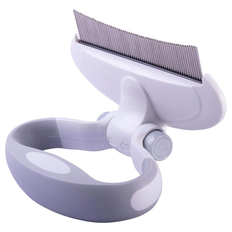 Pet Life 'Gyrater' Travel Swivel Curved Pet Grooming Pin Comb_voghion.com