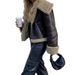 Winter new fashion Maillard style fur motorcycle jacket jacket_voghion.com