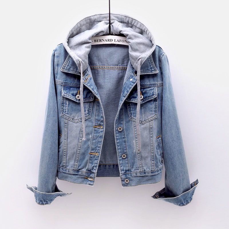 Cappotti di jeans da donna autunno inverno 2023 Veet jeans con cappuccio spessi caldi giacca corta soprabito da cowboy blu vintage femminile_voghion.com