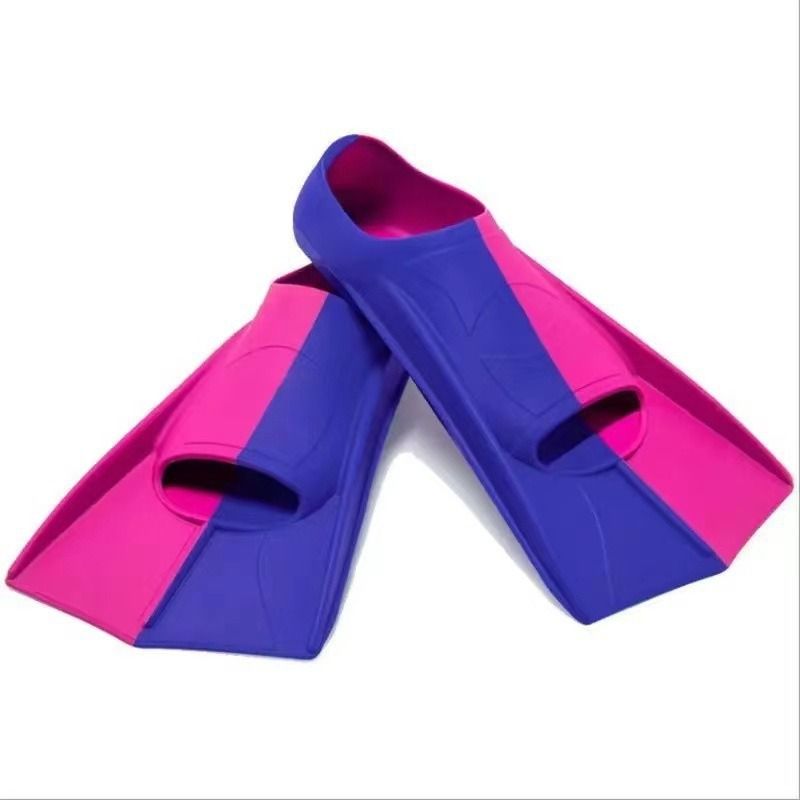 Silicone men and women freestyle frog short flippers Adult children professional swimming snorkeg_voghion.com