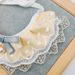 Pet Accessories Drool Towel Cat Bib Lace Pearl Pendant Dog Collar Neckband Adjustable_voghion.com
