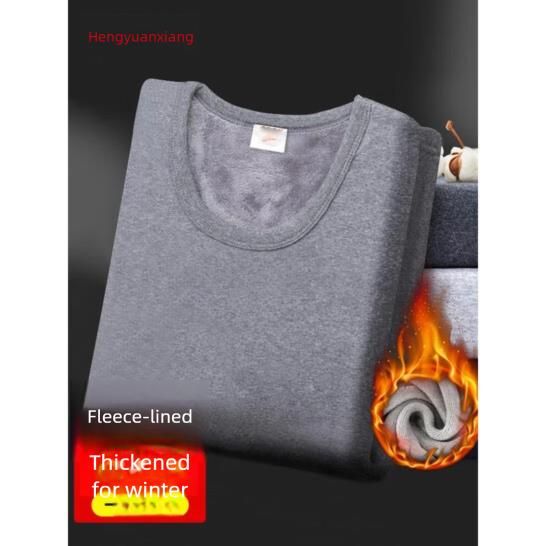 Hengyuanxiang Sıcak Satış 50W Termal İç Çamaşırı Erkek Kadın, Polar Astarlı Kalınlaştırılmış Sonbahar Giysileri Pantolon, Orta Yaşlı_voghion.com