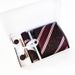 Set di 6 gemelli con fermacravatta e fazzoletto da taschino da uomo in stock, confezione regalo 2025, prezzo di fabbrica all'ingrosso_voghion.com