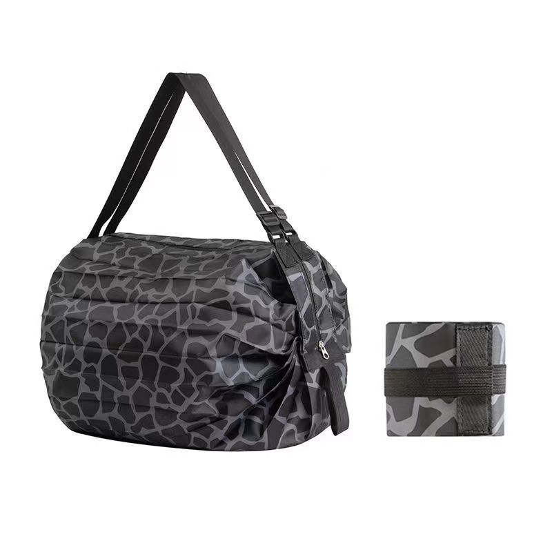 Große faltbare Einkaufstasche, umweltfreundlich, wiederverwendbar, tragbare Handtasche mit einer Schulter für unterwegs, Lebensmittel, modische Taschen_voghion.com