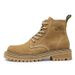 Autumn And Winter Leather Martin Boots Men's High-top British Retro Tooling Boots Thick-soled Heightening Matte Leather Short Boots Rhubarb Boots_voghion.com