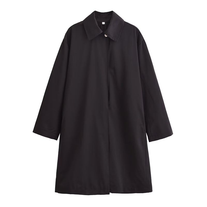 Damenbekleidung 2024 Herbst und Winter neue Street Fashion lässige Revers Trenchcoatjacke_voghion.com