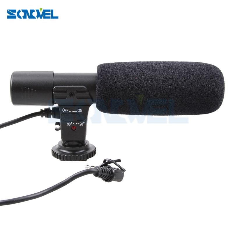 Mic-01 professzionális fényképezőgép külső sztereó mikrofon Nikon D7500 D7200 D5600 D5500 D5300 D5200 D3300 D810 D750 D500-hoz_voghion.com