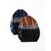 Maglione vintage in maglia color-block con collo con cerniera, pullover a righe per uomo, stile retrò autunno-inverno, comodo ed elegante_voghion.com