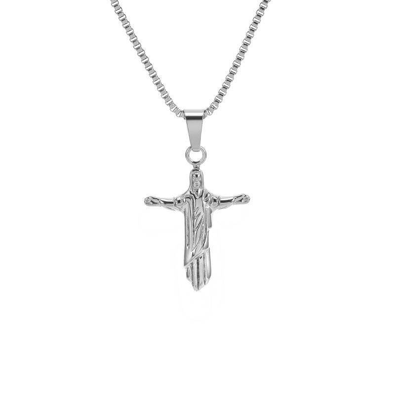 Men's Jewelry Janeiro Jesus Stainless Steel Pendant Real Gold Electroplating Color Preservation Process Diy Necklace Pendant_voghion.com
