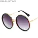 All'ingrosso-REALSTAR Brand Bee Occhiali da sole Donna Round Designer Rosso Verde Occhiali a specchio Donna 2018 Moda Retro Shades_voghion.com