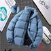 Men's Winter Casual Jacket - Lightweight Warm Padded Coat With Stand Collar, Relaxed Fit, Polyester Fill, Multiple Colors & Sizes_voghion.com