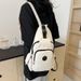 Sac à dos simple et tendance pour femme, style Harajuku, décontracté, tendance, pour l'école, grande capacité_voghion.com