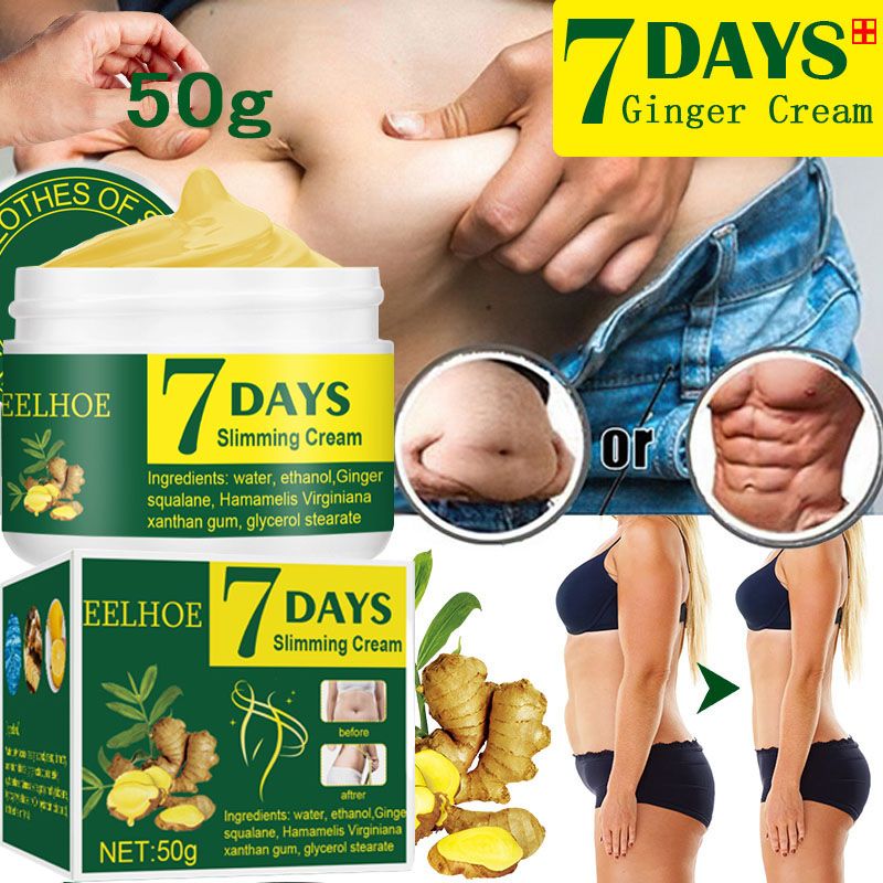 7 DIAS Gengibre Creme Emagrecedor Perda de Peso Remover Cintura Perna Celulite Queima de Gordura Moldar Creme de Massagem Clareamento Elevador Cuidados Com o Corpo_voghion.com