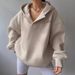 2023 European And American Cross-Border New Fleece-Lined Hooded Printed Long-Sleeve Basic Versatile Sweatshirt_voghion.com