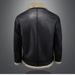 Men's Winter Biker Jacket - Faux Leather & Fleece Lined Windproof Coat With Zipper Closure (Black, Sizes M-5XL)_voghion.com