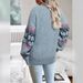 Women's Clothing Women's Chunky Knit Sweater With Snowflake Pattern, Semi-Turtleneck Loose Fit Casual Pullover, Soft & Warm Winter Wear_voghion.com