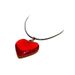 Collana con ciondolo a forma di cuore in cristallo rosso, in vendita, con catena per clavicola alla moda, accessorio versatile_voghion.com