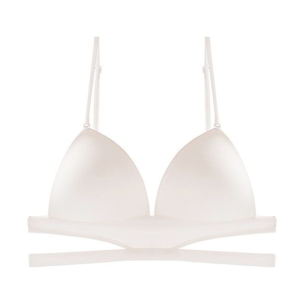 Biancheria intima di bellezza a forma di U per donna con schiena scoperta e collo invisibile, coppa triangolare francese, superficie liscia_voghion.com