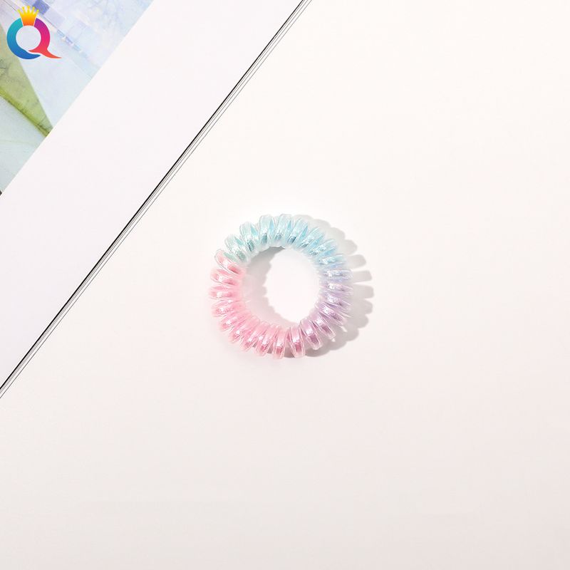 Rainbow Spiral Hair Ties - High Elasticity Candy Color Hair Bands For Women (Non-Slip Colorful Hair Accessories, Soft & Gentle On Hair)_voghion.com