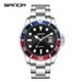 Men's Stainless Steel Quartz Watch With Date Display, Waterproof, Luminous Hands, Minimalist Design, Black Dial Belt Calendar Black Water Ghost_voghion.com