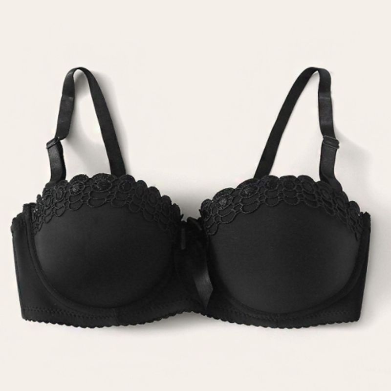  Girls Bra Embroidered Butterfly Steel Ring Underwear Non-slip Fashion Ladies Sexy Big Breast Small Bra_voghion.com