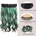 5 cartão onda destaque gradiente longo encaracolado cabelo onda química fibra peruca extensões 45cm120g peruca feminina_voghion.com