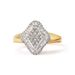 10K Yellow Gold 1/2 Cttw Round And Baguette-cut Diamond Rhombus Head and Halo Ring (I-J Color, I1-I2 Clarity) - Ring Size 7_voghion.com