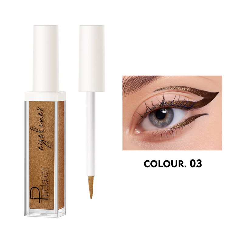 Pudaier pencil cream waterproof quick drying 12 liquid eyeliner color makeup_voghion.com