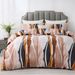 Bohemian Stripe Duvet Cover Set - 3-Piece Geometric Bedding (Handwoven Tribal Patterns Breathable & Hypoallergenic Free-Spirited Boho Chic Style)_voghion.com