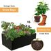 1 st tyg upphöjd trädgårdsbädd fyrkantig trädgårdsblommaväska grönsaksplanteringsväska planteringslåda planteringskruka med handtag för växter_voghion.com