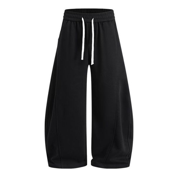 Men’s Casual Drawstring Jogger Pants – Relaxed Fit, Straight Leg, Cotton Blend (M-4XL, Black/Grey/Heather Grey, Everyday & Streetwear Essential)_voghion.com