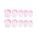 Painel de unhas elegante estilo curto minimalista rosa painel de unhas francês_voghion.com