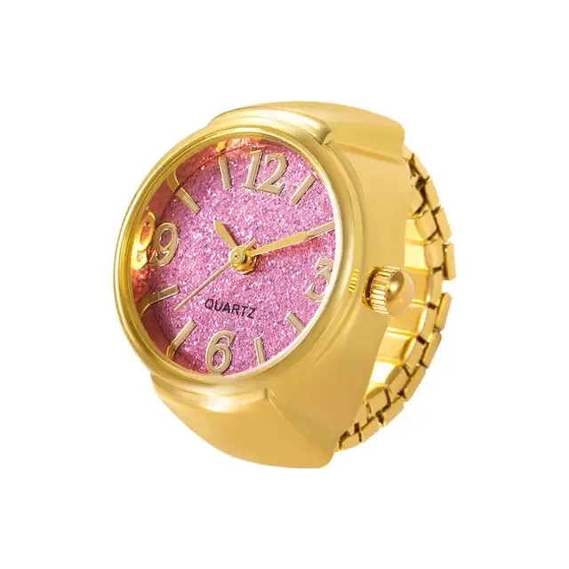 2025 New Arrivals Kvinder Forskellig grafik Urskive Quartz Analog Creative Rustfrit Stål Rem Cool Quartz Finger Ring Watch_voghion.com