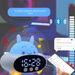 New Rabbit Student Cartoon Multifunctional Atmosphere Night Light Bluetooth Speaker Dual Timer Alarm Clock_voghion.com