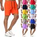 2024 Frühjahr/Sommer 5/4 Schnelltrocknende dünne einfarbige Strandhose Sport- und Fitness-Shorts für Herren_voghion.com