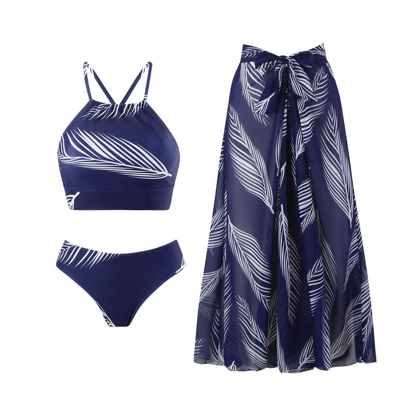 Sieviešu apģērbs, dalīts bikini, seksīgs trīsdaļīgs konservatīvs svārki, slaids, modes lapu peldkostīms_voghion.com