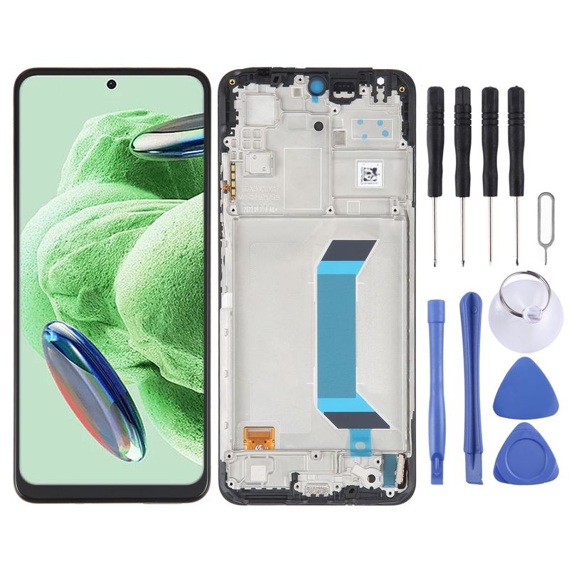 Écran LCD AMOLED d'origine pour Xiaomi Redmi Note 12 Chine / Note 12 5G / Poco X5 numériseur assemblage complet avec cadre (noir)_voghion.com
