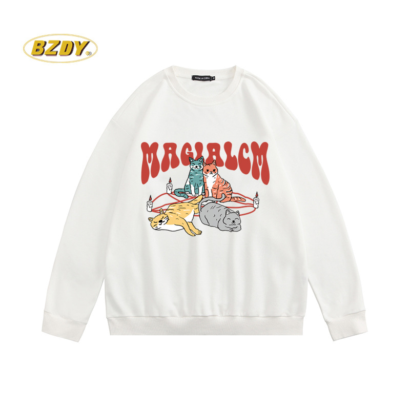BZDY Design Selvfremstillet sweater Herre bf Loose Loop Bomuld Top Pullover Frakke Modemærke_voghion.com