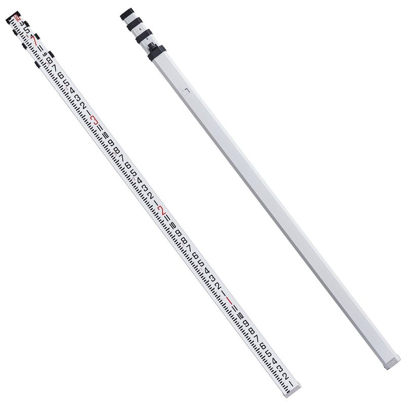 VEVOR Measuring Rod 14-Feet/8ths 4 Sections Telescopic Grade Rod 1/8in W/ Bag_voghion.com