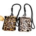 Portafoglio in feltro con stampa leopardata – Mini borsa espandibile a 2 pieghe con tracolla staccabile (design con finestra, tracolla, fodera in poliestere beige/kaki/nero/blu)_voghion.com