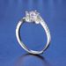 diffusion de S Silver Wall Angel's Eye Live Mouth Bague en diamant Moissanite d'un carat pour femme_voghion.com