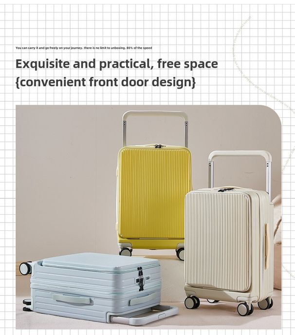 Bagage främre öppning Bred dragstång Lättvikts ombordstigningsväska_voghion.com