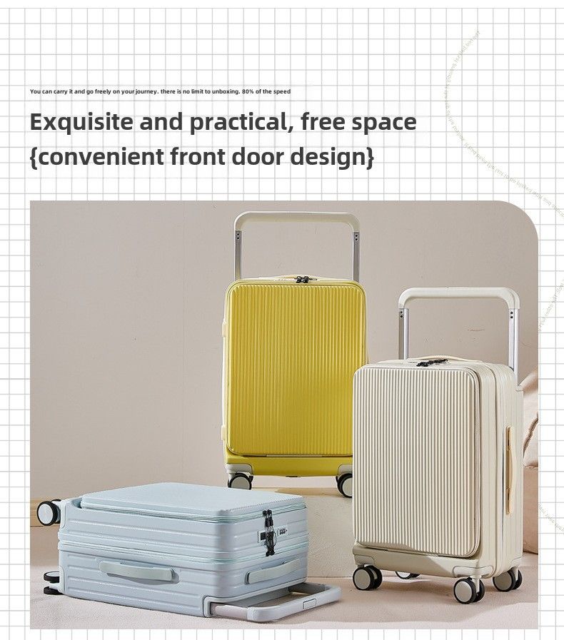 Gepäck Frontöffnung Breite Zugstange Leichter Boarding Case_voghion.com