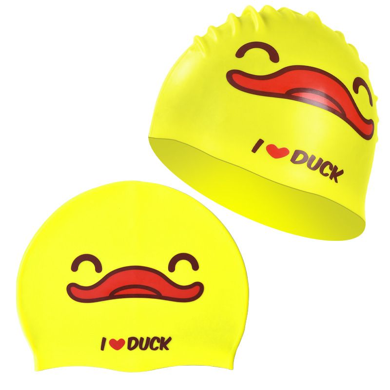 Cuffia da nuoto unisex per bambini, in silicone con stampa a cartoni animati, non stringente, moda, alta elasticità, per allenamento e nuoto_voghion.com