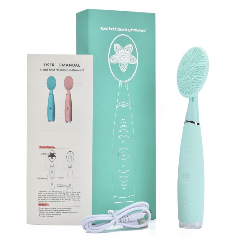 Brush Facial Face Cleansing Brush Electric Beauty Appliances Washing Brush Tools Face Washer Silicone Mass_voghion.com