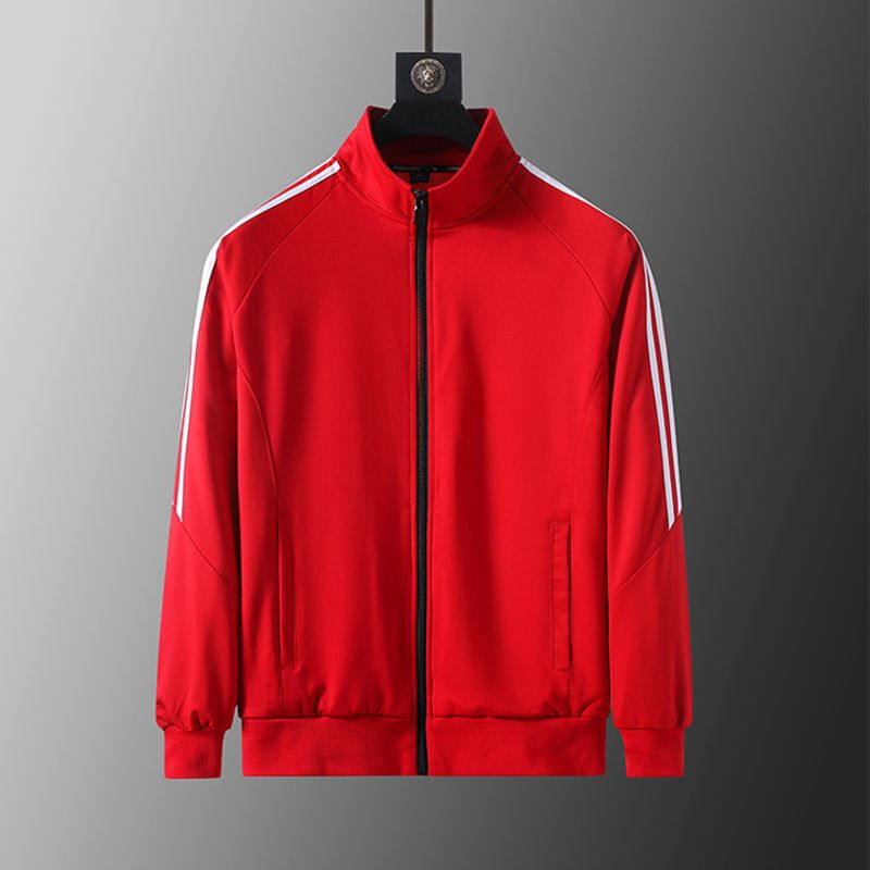 Men's Sports Suit New School Uniform Jogger Trendy Jacket Three-Stripe Casual Two-Piece Set_voghion.com