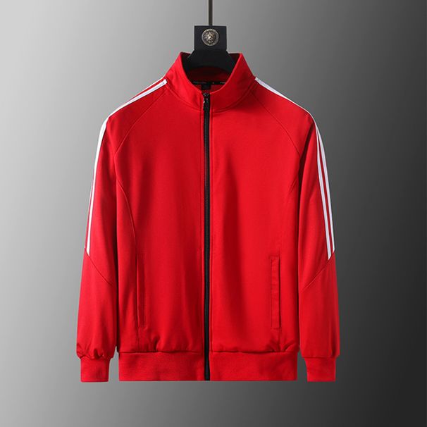 Men's Sports Suit New School Uniform Jogger Trendy Jacket Three-Stripe Casual Two-Piece Set_voghion.com