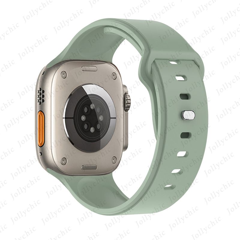 Correa de silicona suave para Apple Watch Ultra Band 49mm 45mm 41mm 44mm 40mm 42mm Pulsera deportiva de goma IWatch Series 8/7/6/5/4/3/SE_voghion.com