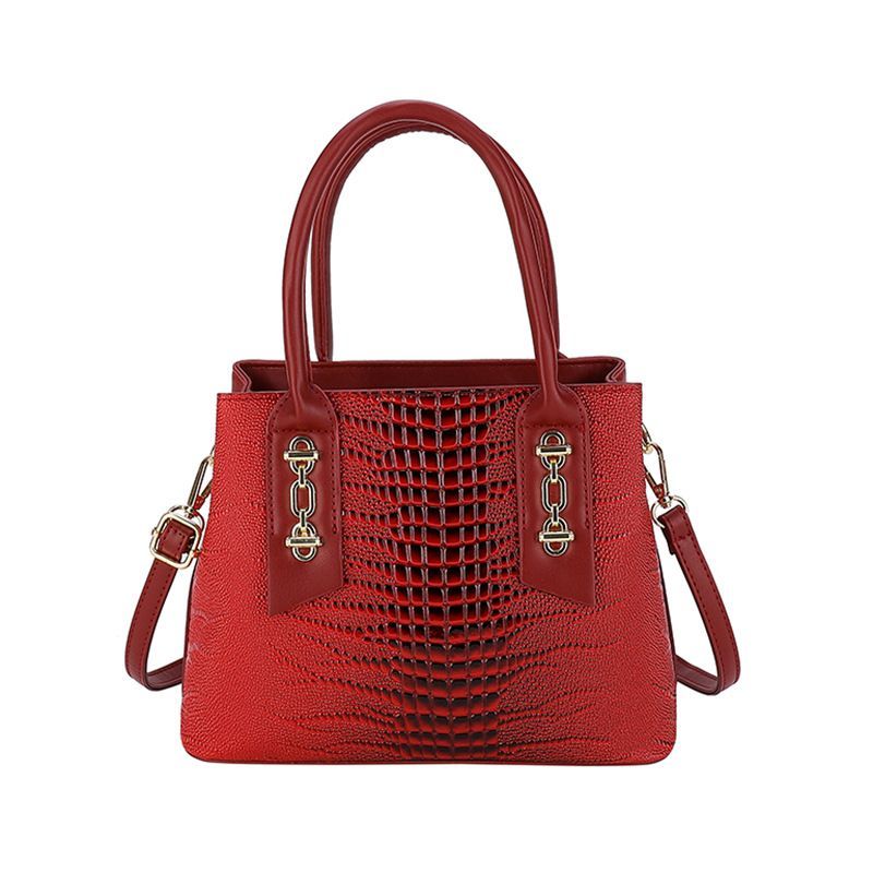 Käsilaukku Uusi länsimaisen tyylin olkapäälle sijoitettava suurikapasiteettinen työmatkalaukku Crossbody PU-nahkainen krokotiilikuvioinen naisten laukku_voghion.com